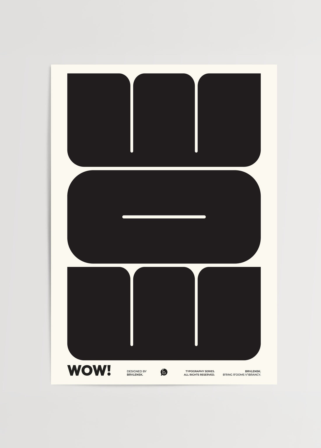 Brvlensk WOW! Poster poster baskı mockup 1