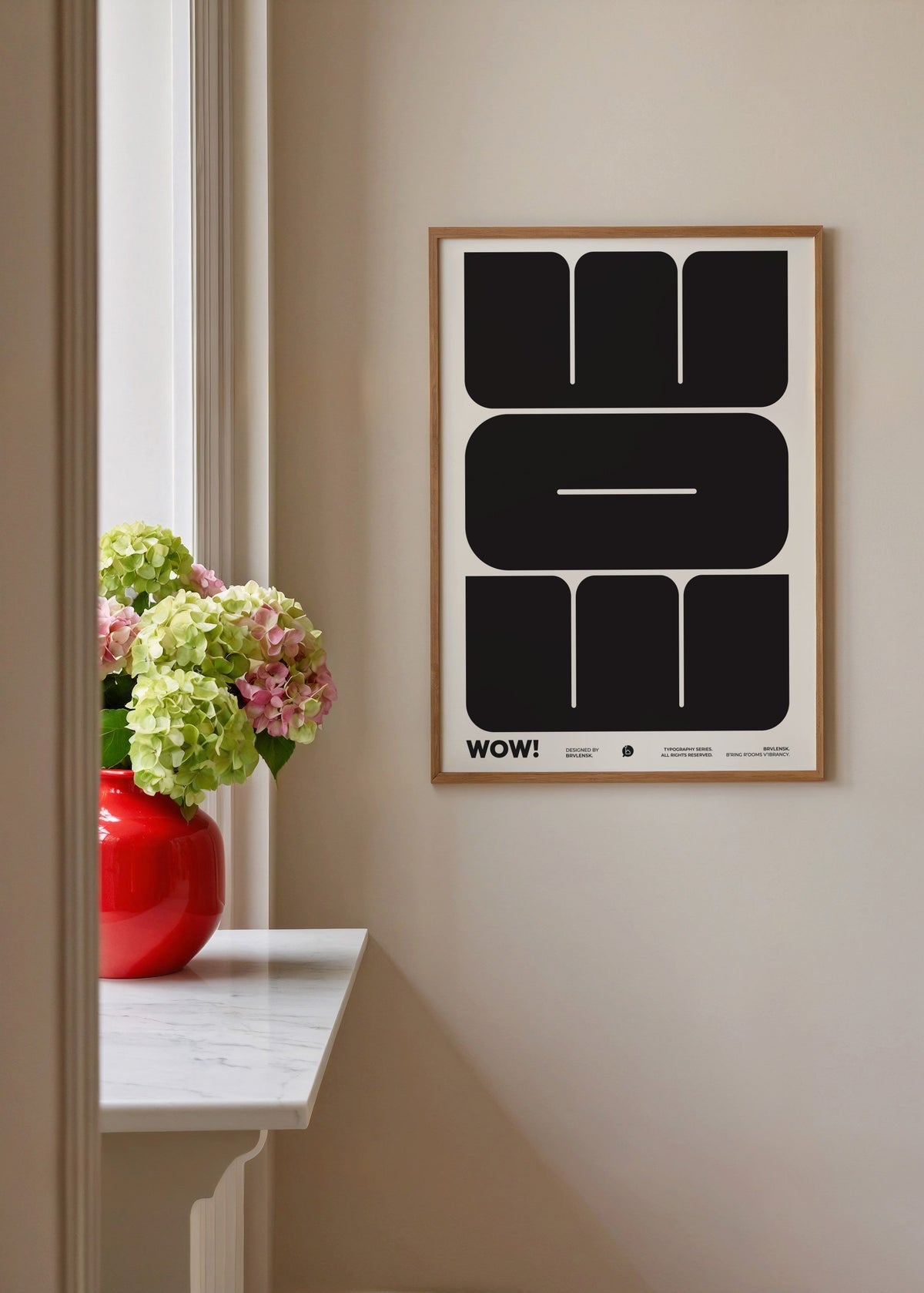 Brvlensk WOW! Poster poster baskı mockup 3