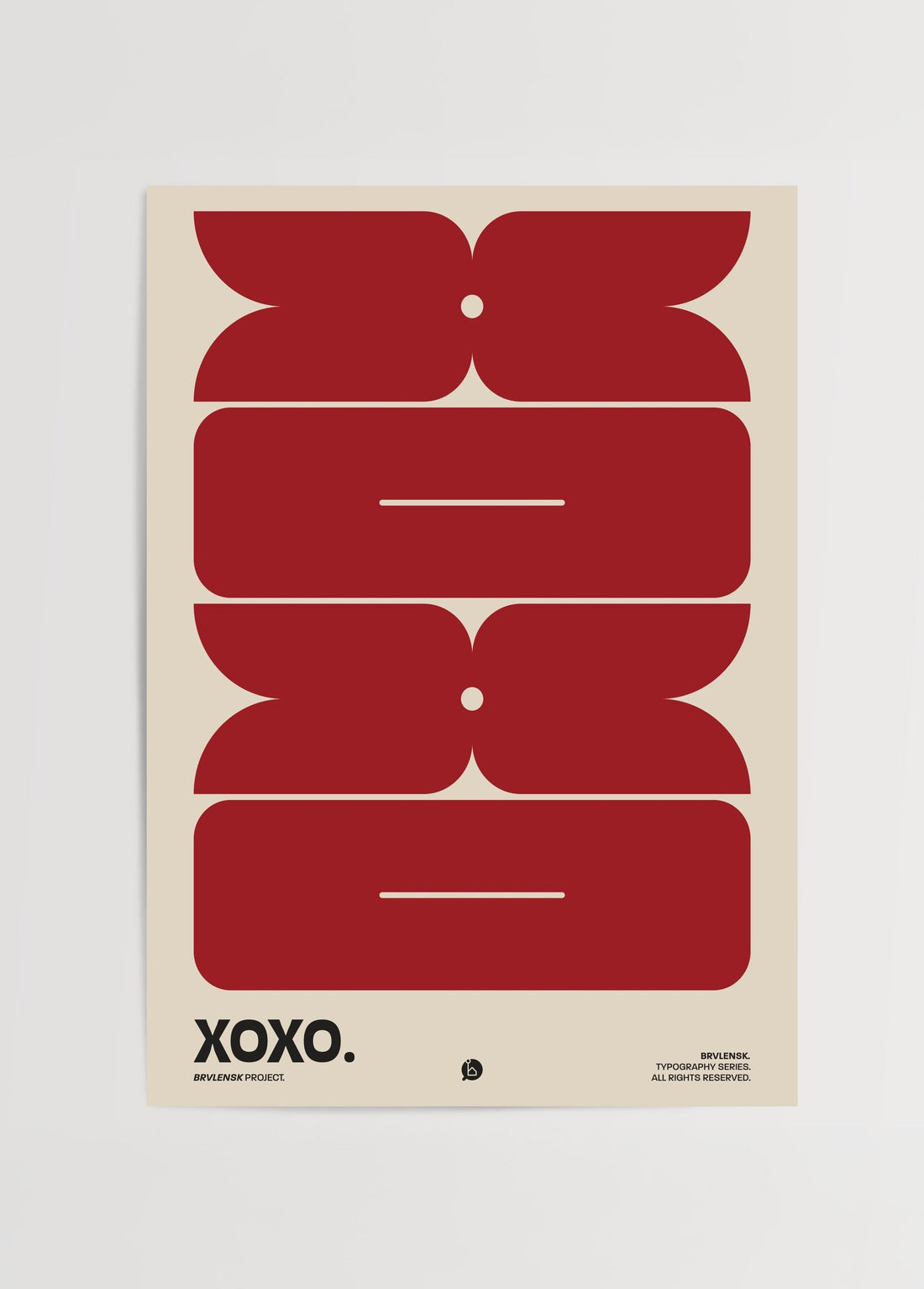 BrvlenSk XOXO Poster poster baskı mockup 1