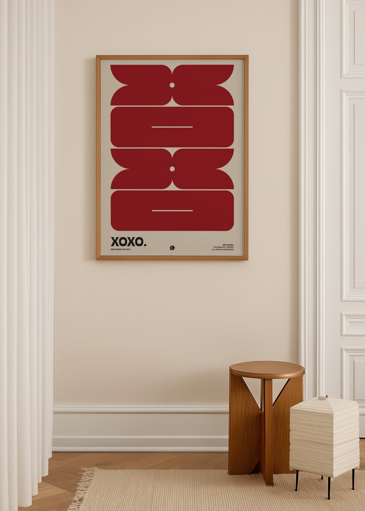 BrvlenSk XOXO Poster poster baskı mockup 4