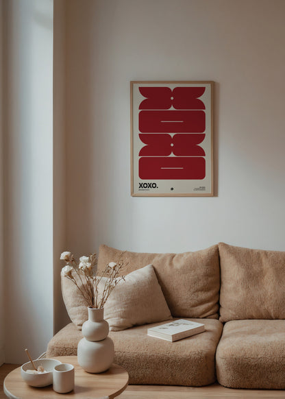 BrvlenSk XOXO Poster poster baskı mockup 3