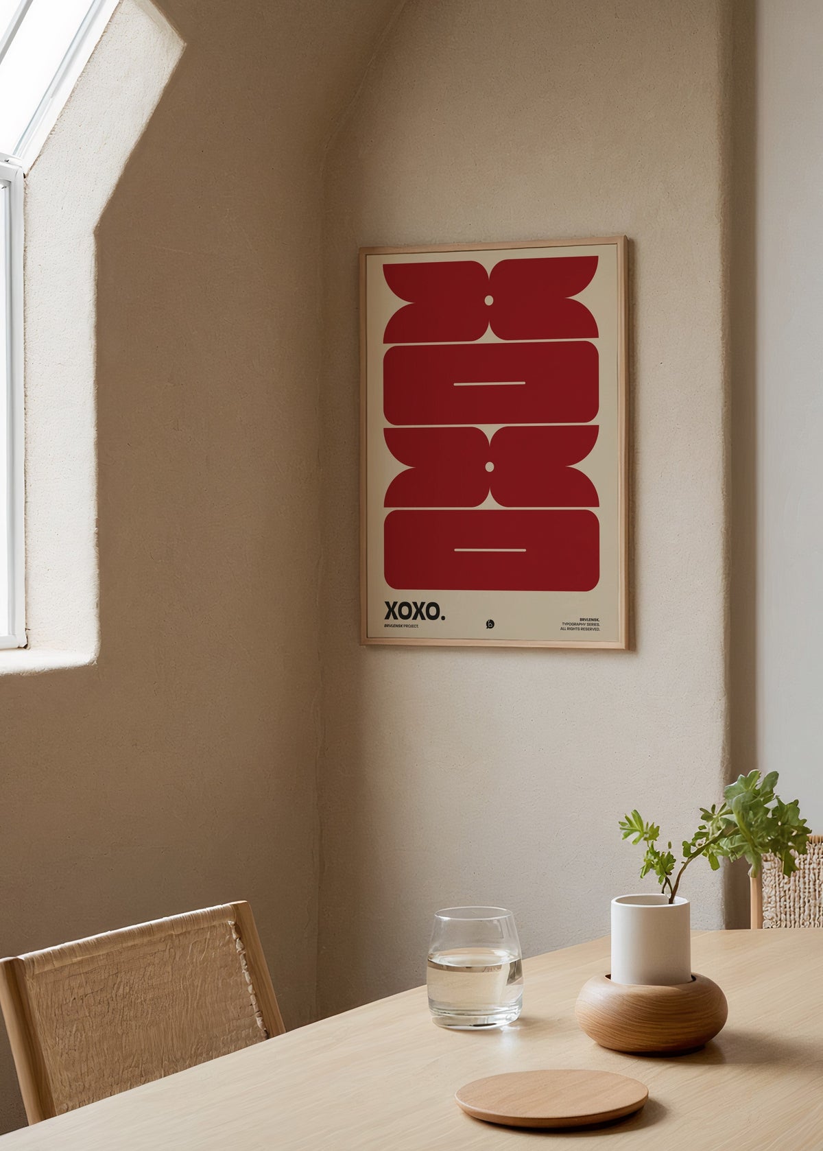 BrvlenSk XOXO Poster poster baskı mockup 2
