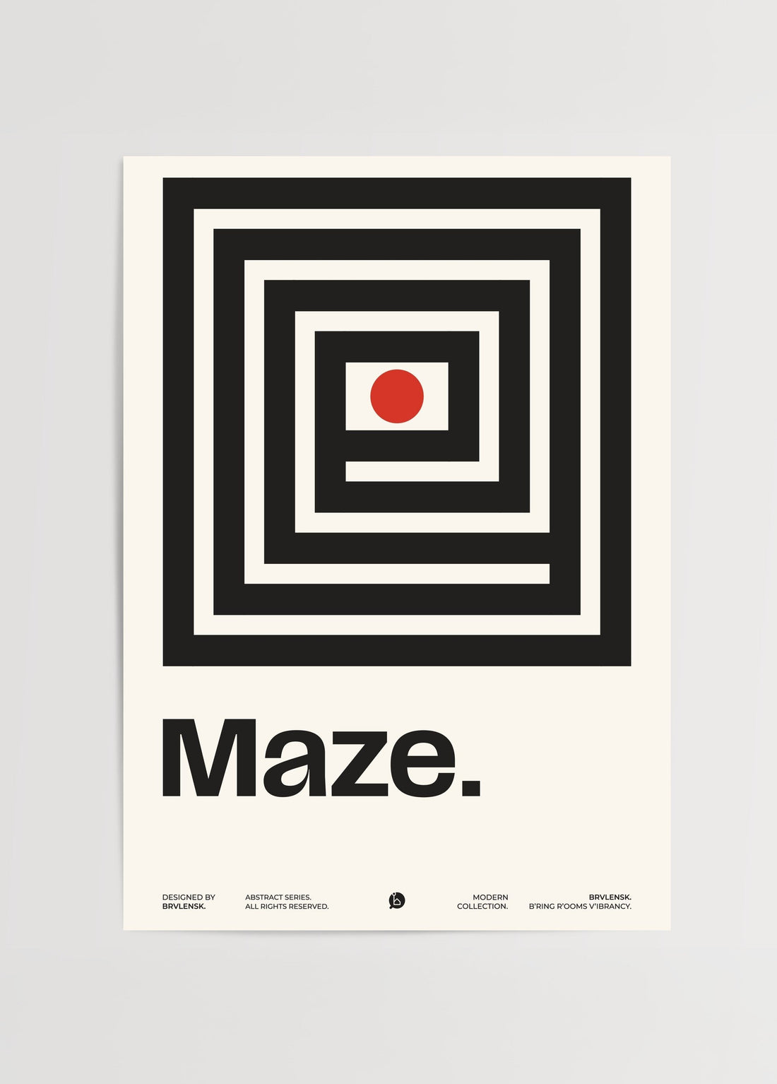 Brvlnsk Maze Poster poster baskı mockup 1