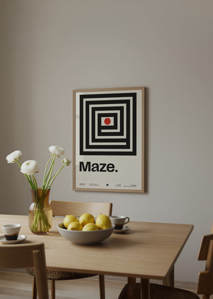 Brvlnsk Maze Poster poster baskı mockup 2
