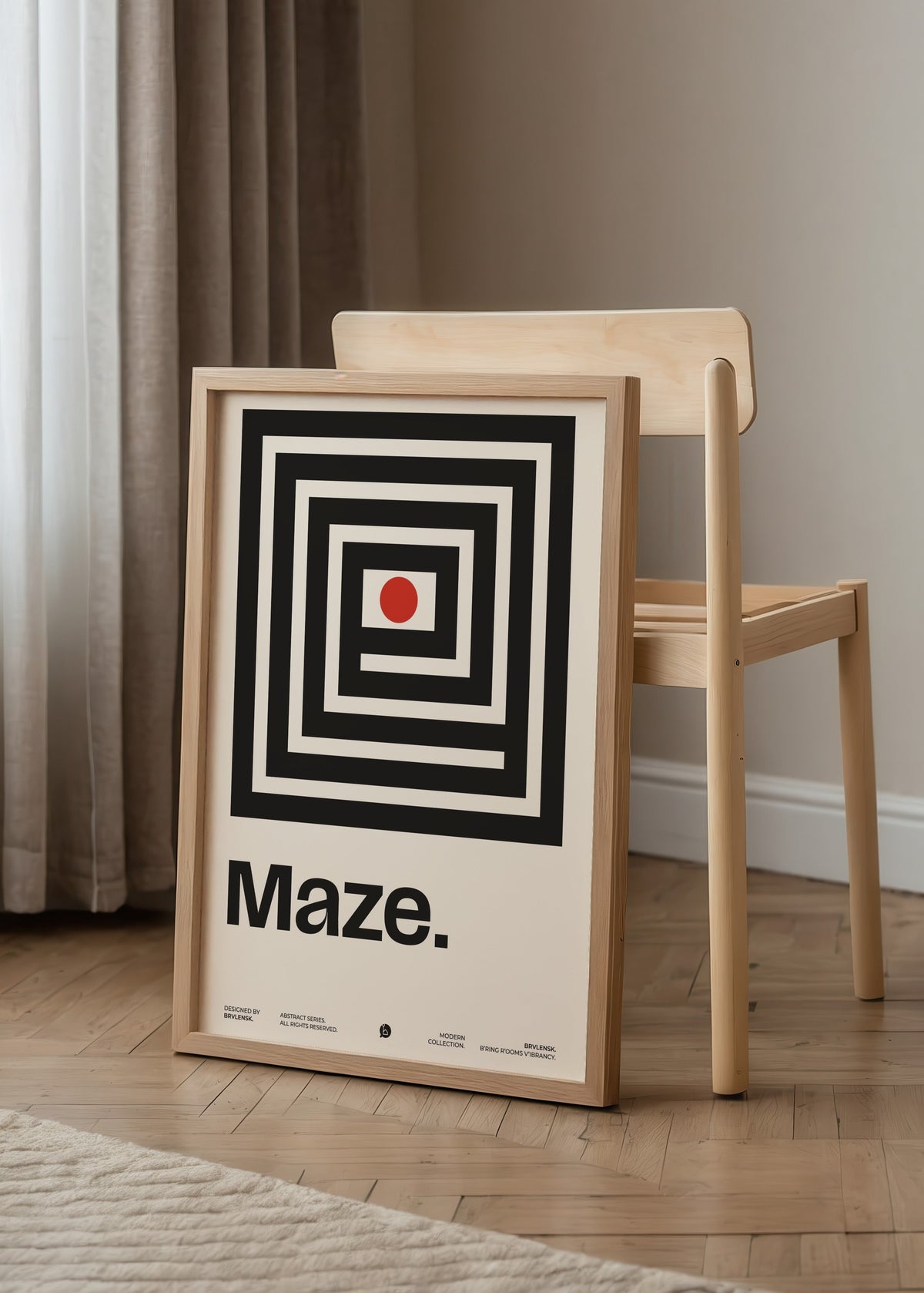 Brvlnsk Maze Poster poster baskı mockup 3