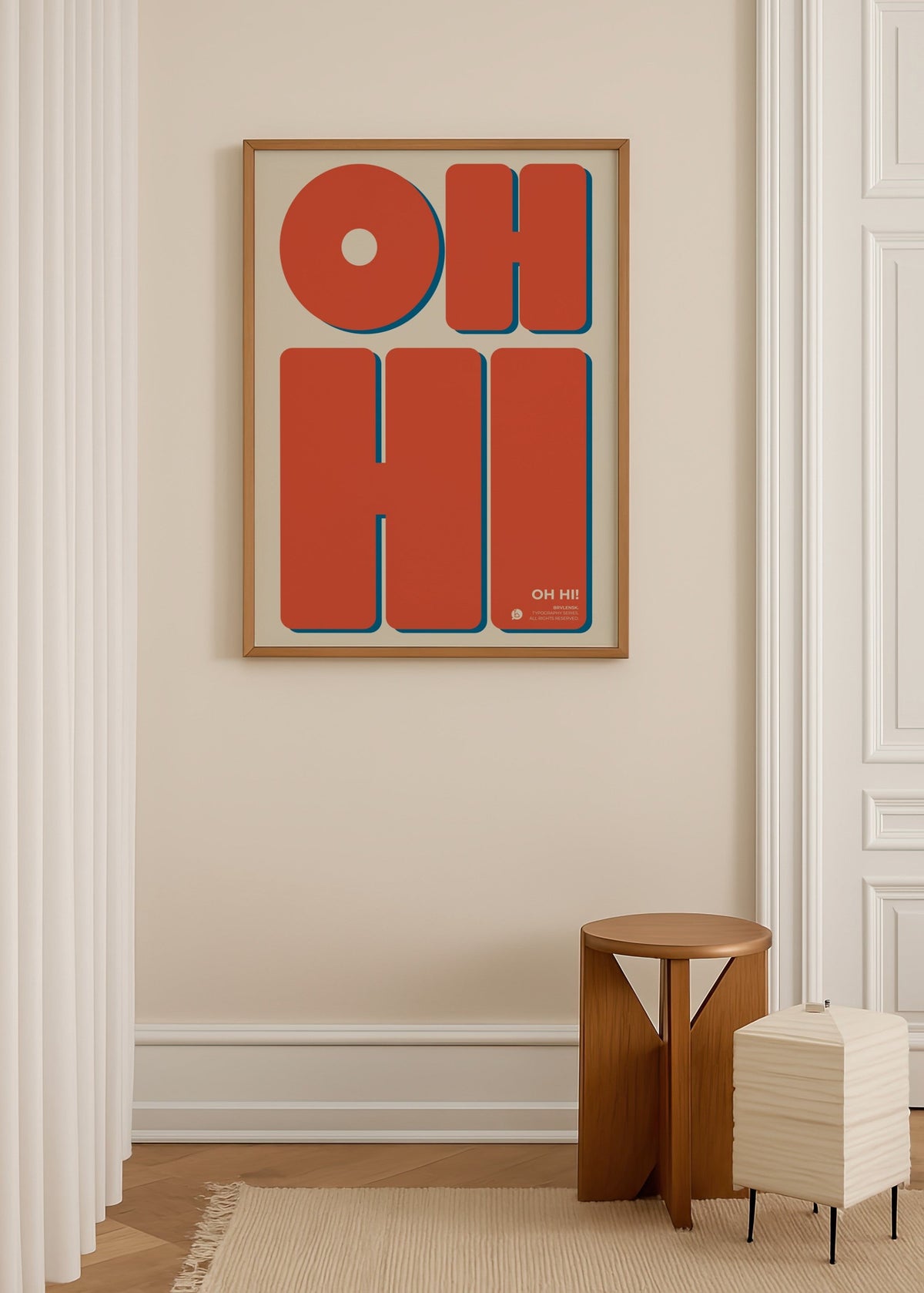 Brylensk Oh Hi Poster poster baskı mockup 4