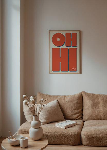 Brylensk Oh Hi Poster poster baskı mockup 3