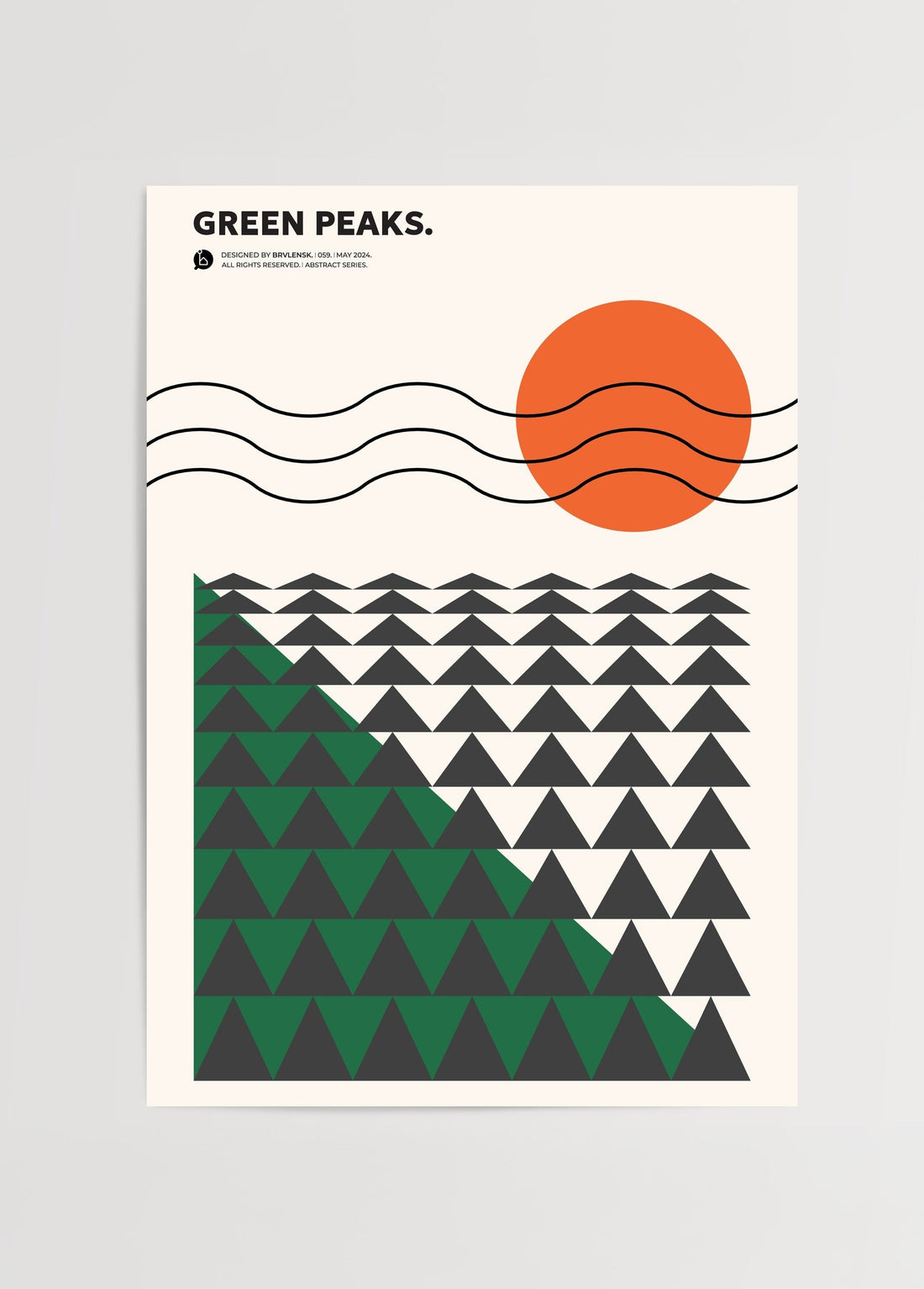 Bryvlensk Green Peaks Poster poster baskı mockup 1