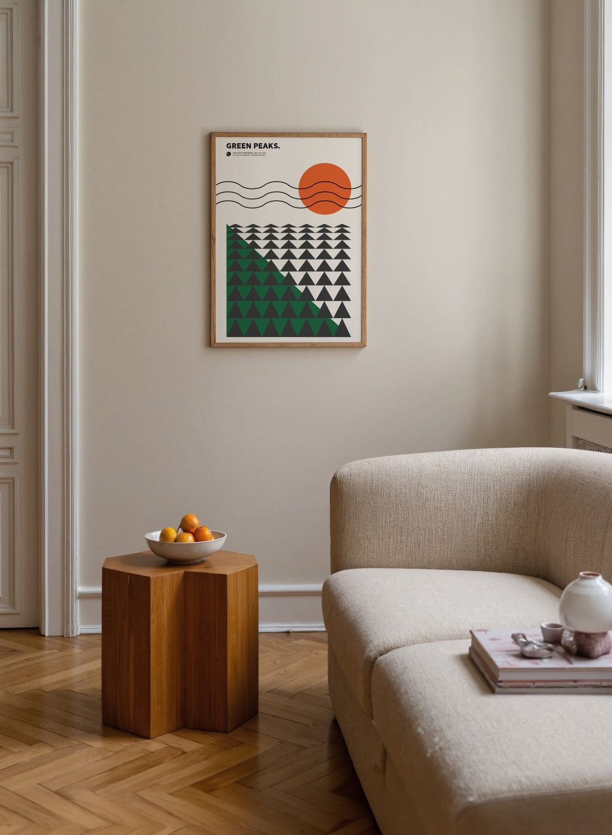 Bryvlensk Green Peaks Poster poster baskı mockup 3