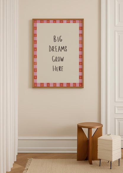 Bilinmiyor Büyük Hayaller Burada Büyür Poster poster baskı mockup 2