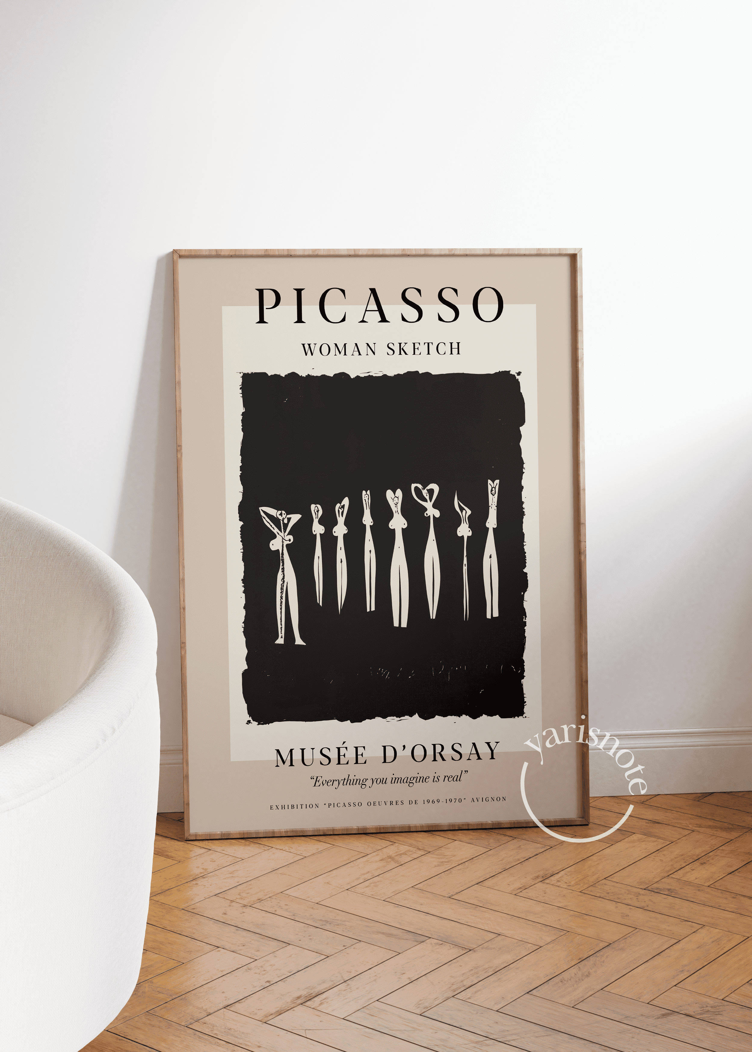 Pablo Picasso Woman Sketch Çerçevesiz Poster