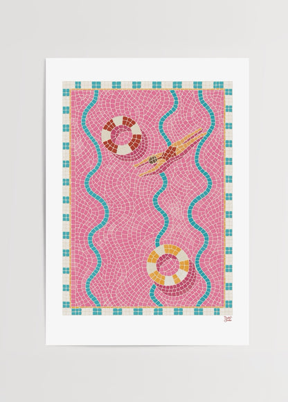 thola studio candy pool retro havuz temalı poster baskı