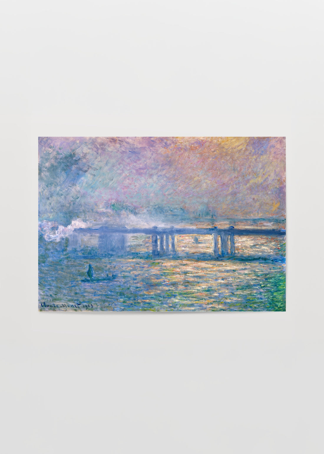 Claude Monet Charing Cross Bridge Poster poster baskı mockup 1