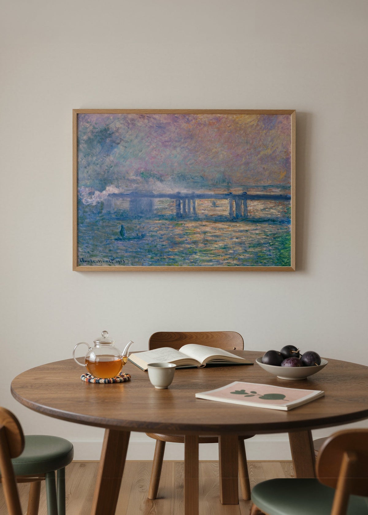 Claude Monet Charing Cross Bridge Poster poster baskı mockup 3