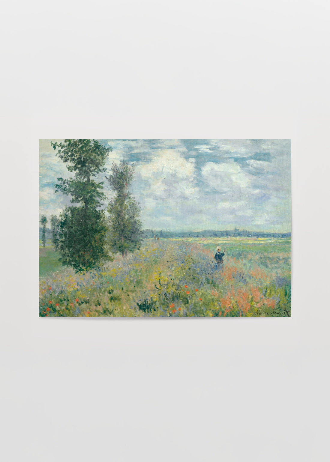 Claude Monet Poppy Fields near Argenteuil Poster poster baskı mockup 1