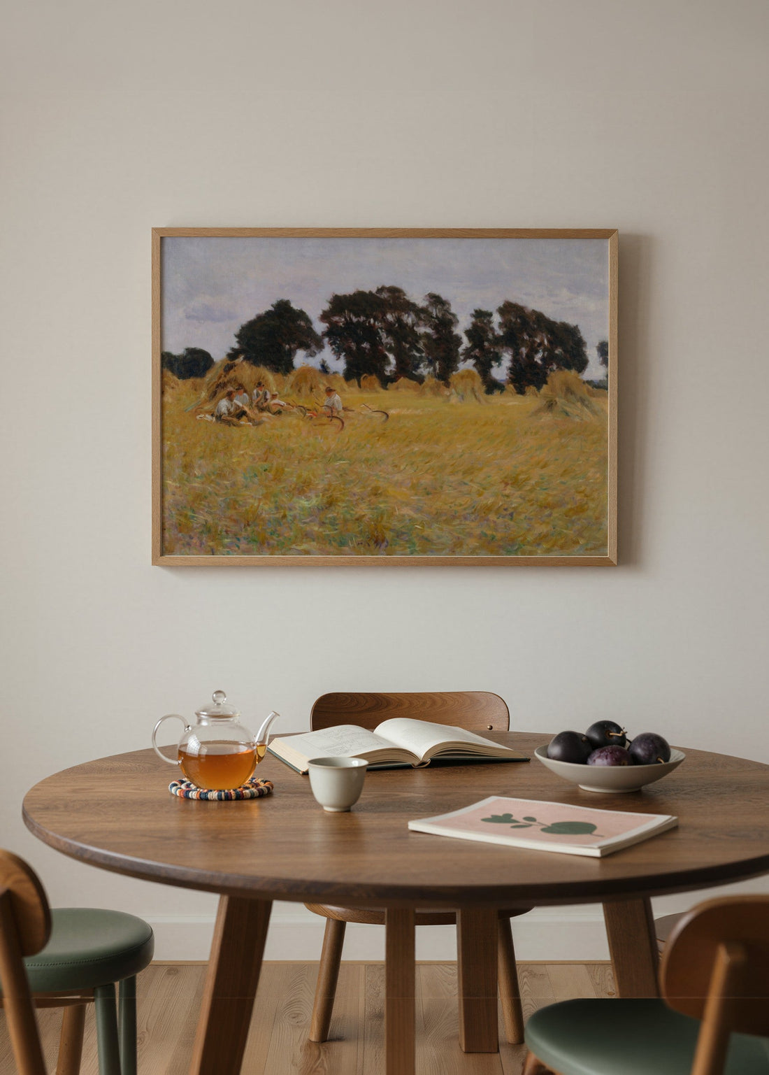 Claude Monet Saman Yığınları Poster poster baskı mockup 2