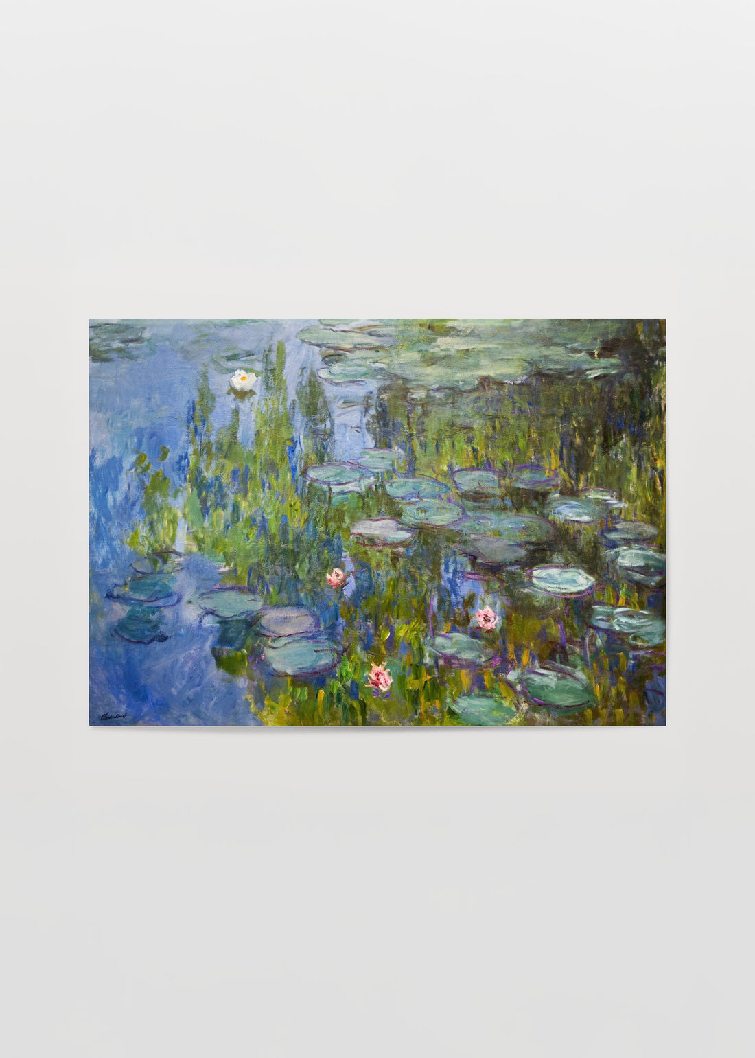 Claude Monet Water Lilies Poster poster baskı mockup 1