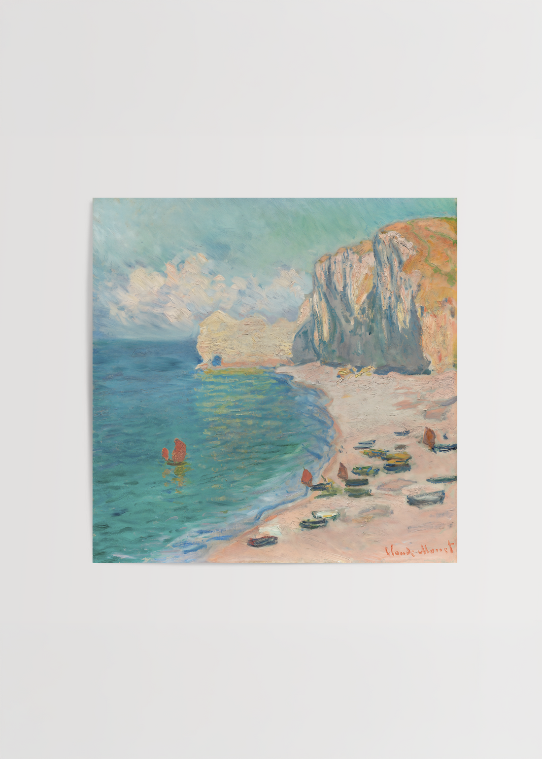 Claude Monet The Beach and the Falaise d&