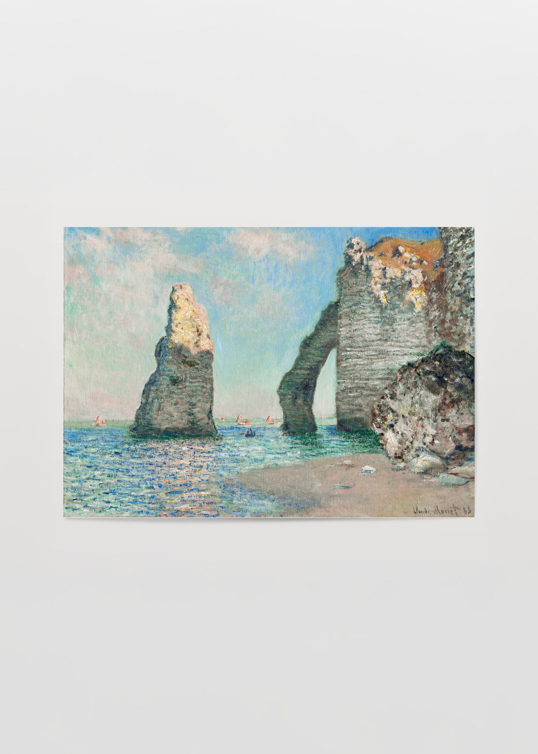 Claude Monet The Cliffs at Étretat Poster poster baskı mockup 1