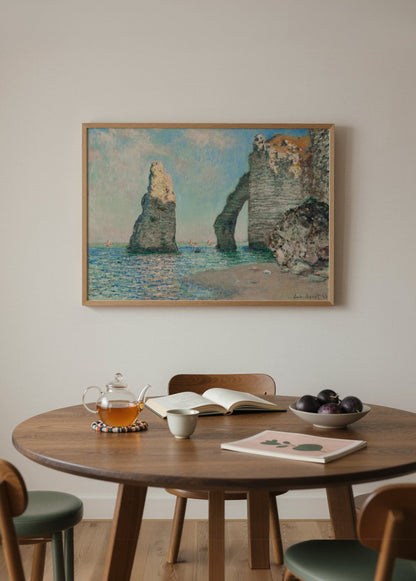 Claude Monet The Cliffs at Étretat Poster poster baskı mockup 2