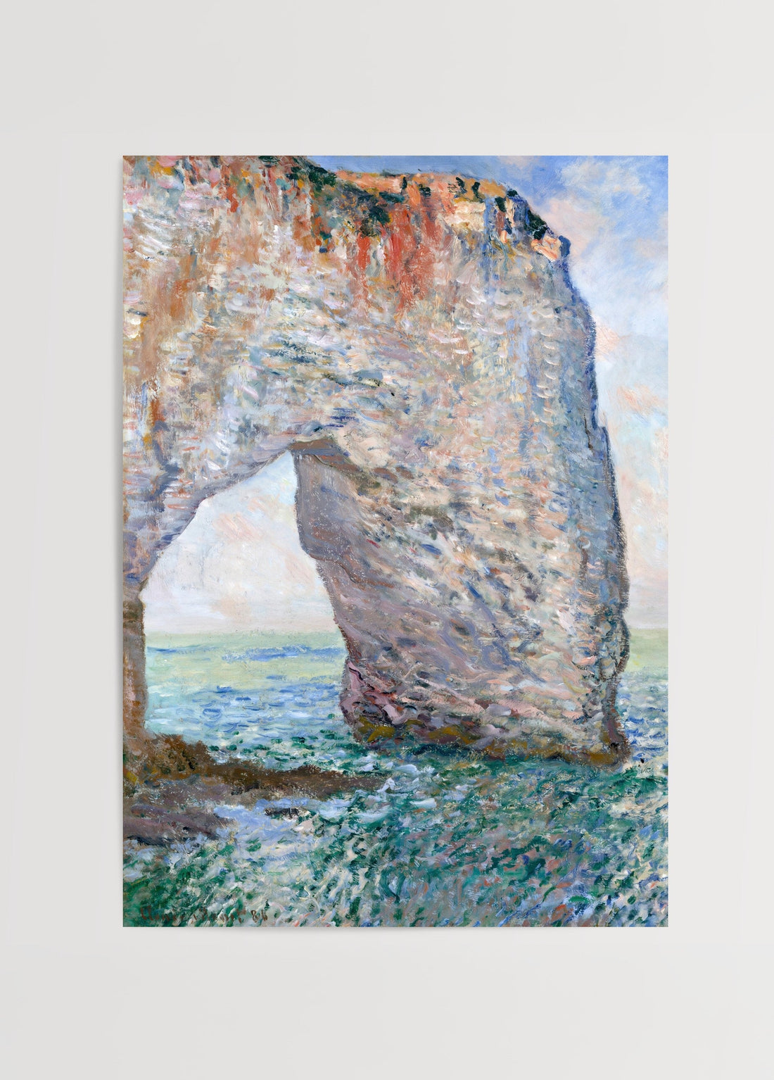 Claude Monet The Manneporte near Étretat Poster poster baskı mockup 1