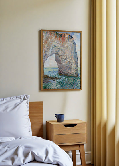 Claude Monet The Manneporte near Étretat Poster poster baskı mockup 2