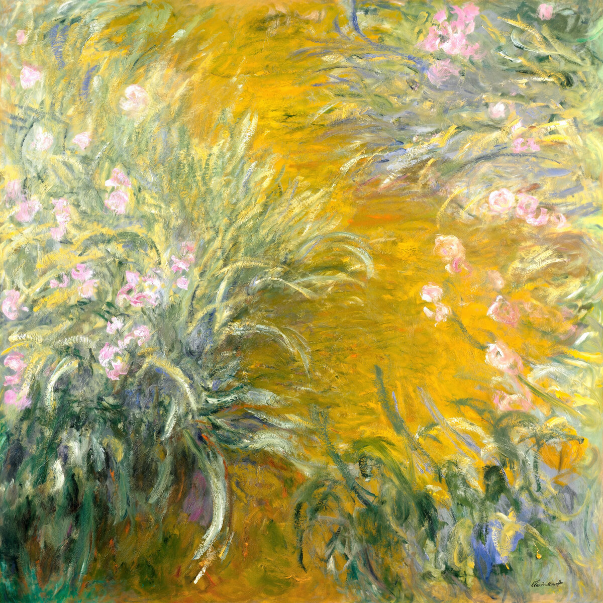 Claude Monet'nin 'The Path through the Irises' adlı eseri poster baskı