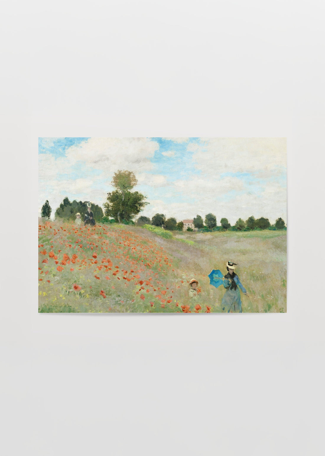 Claude Monet The Poppy Field near Argenteuil Poster poster baskı mockup 1