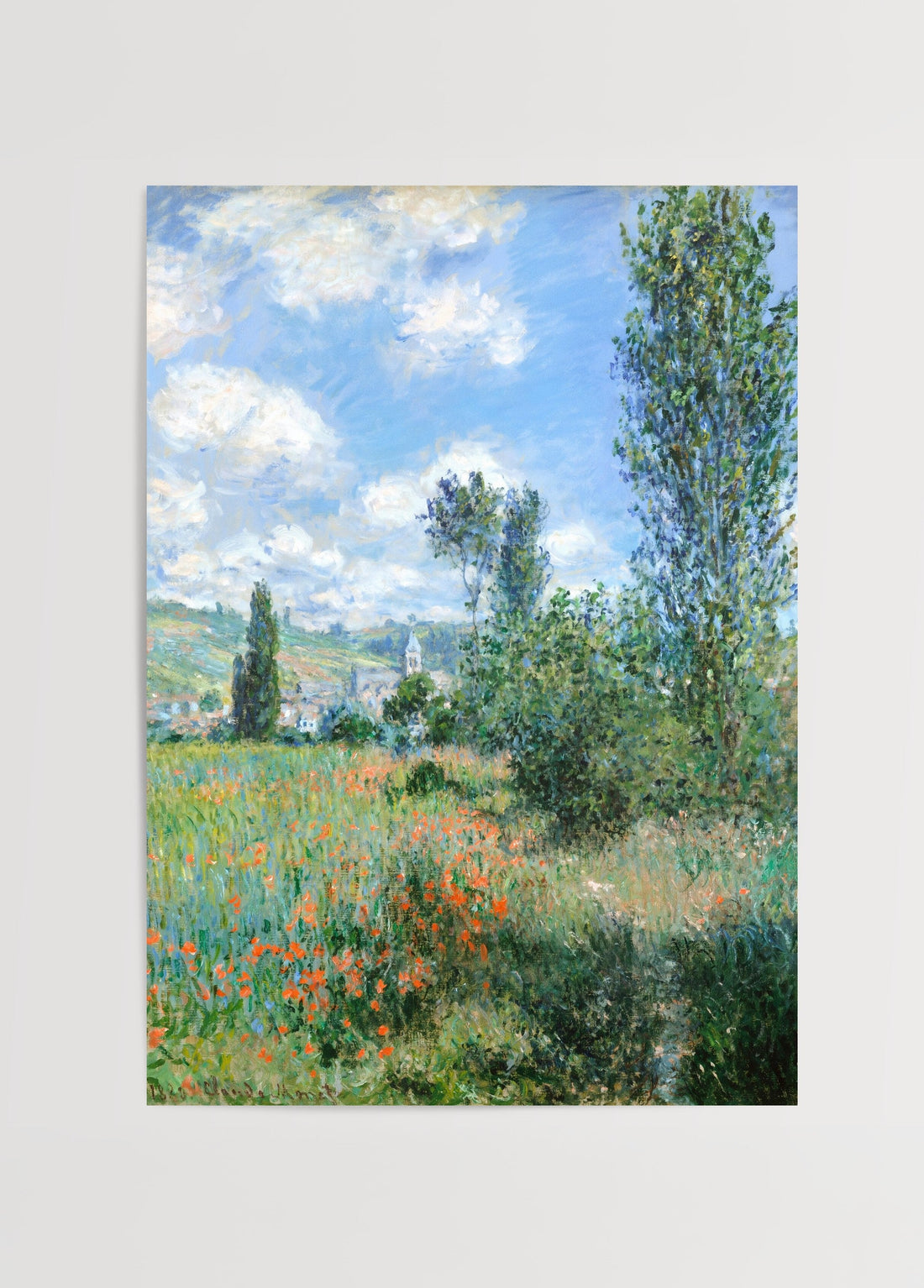 Claude Monet Vétheuil Poster poster baskı mockup 1