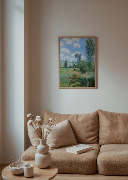 Claude Monet Vétheuil Poster poster baskı mockup 4