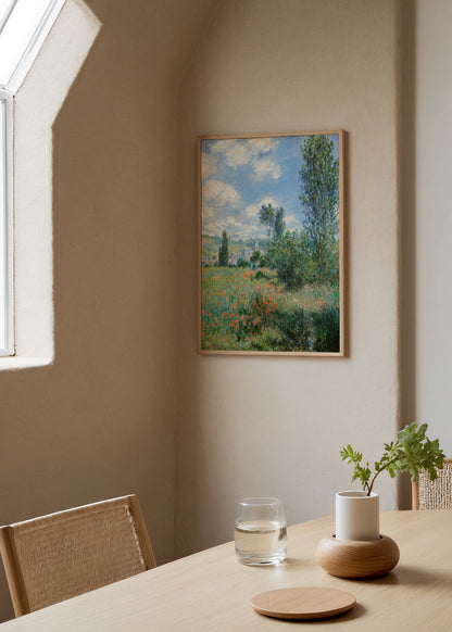 Claude Monet Vétheuil Poster poster baskı mockup 2