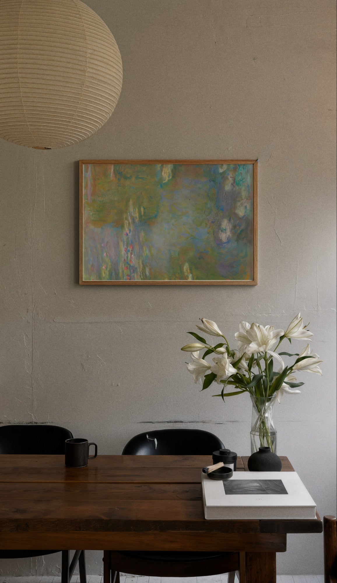 Claude Monet Water Lily Pond Poster poster baskı mockup 2