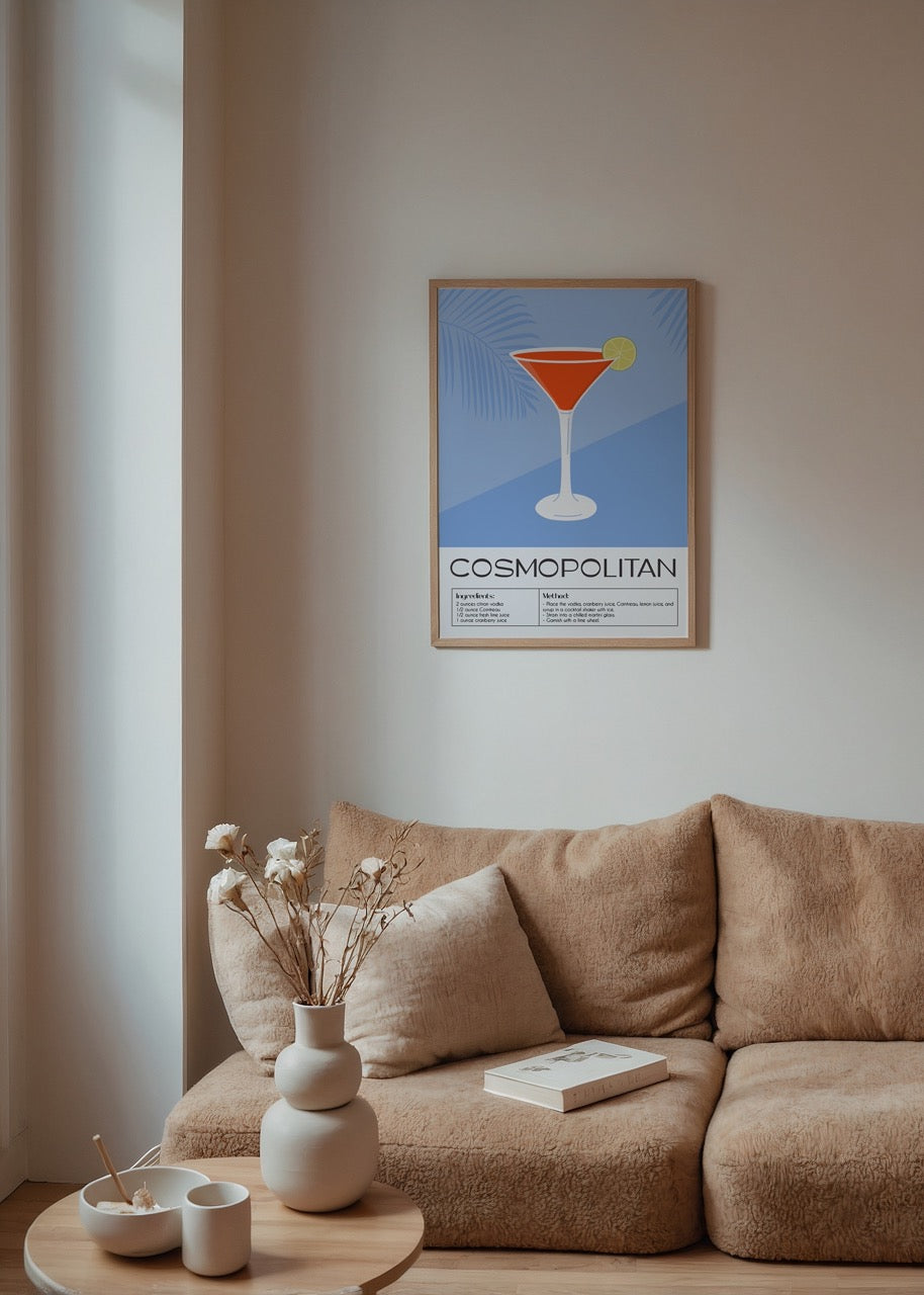 Cosmopolitan Kokteyl Tarifi Poster Baskı