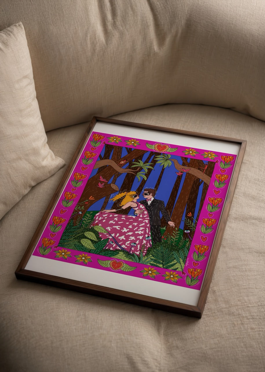 Dancing in the Garden – Elif Sezgin İllüstrasyon Posteri