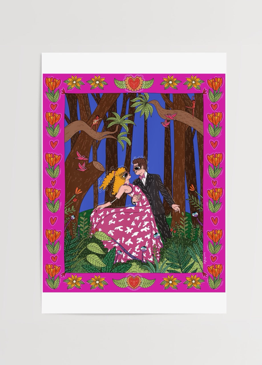 Dancing in the Garden – Elif Sezgin İllüstrasyon Posteri