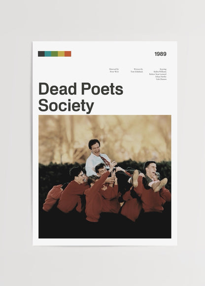 Dead Poets Society filminden ilham alınmış minimalist tasarımlı poster baskı