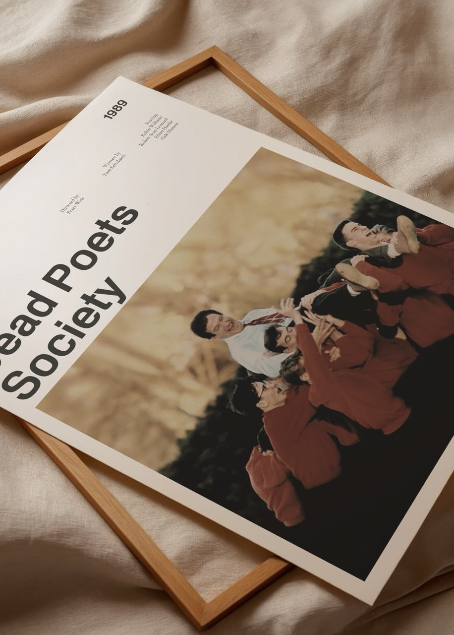 Dead Poets Society filminden ilham alınmış minimalist tasarımlı poster baskı
