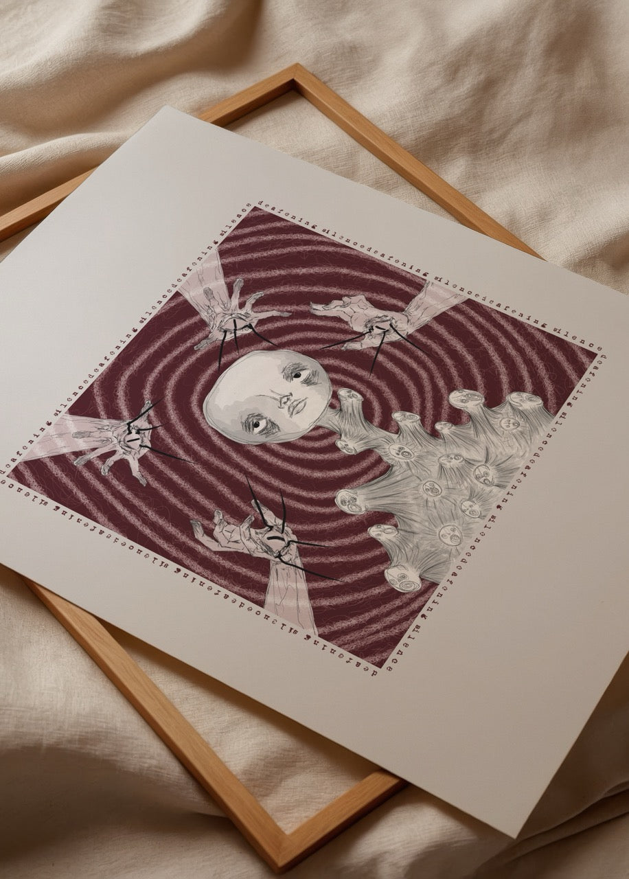 d e a f e n i n g  s i l e n c e – Zeynep Kul Poster Baskı