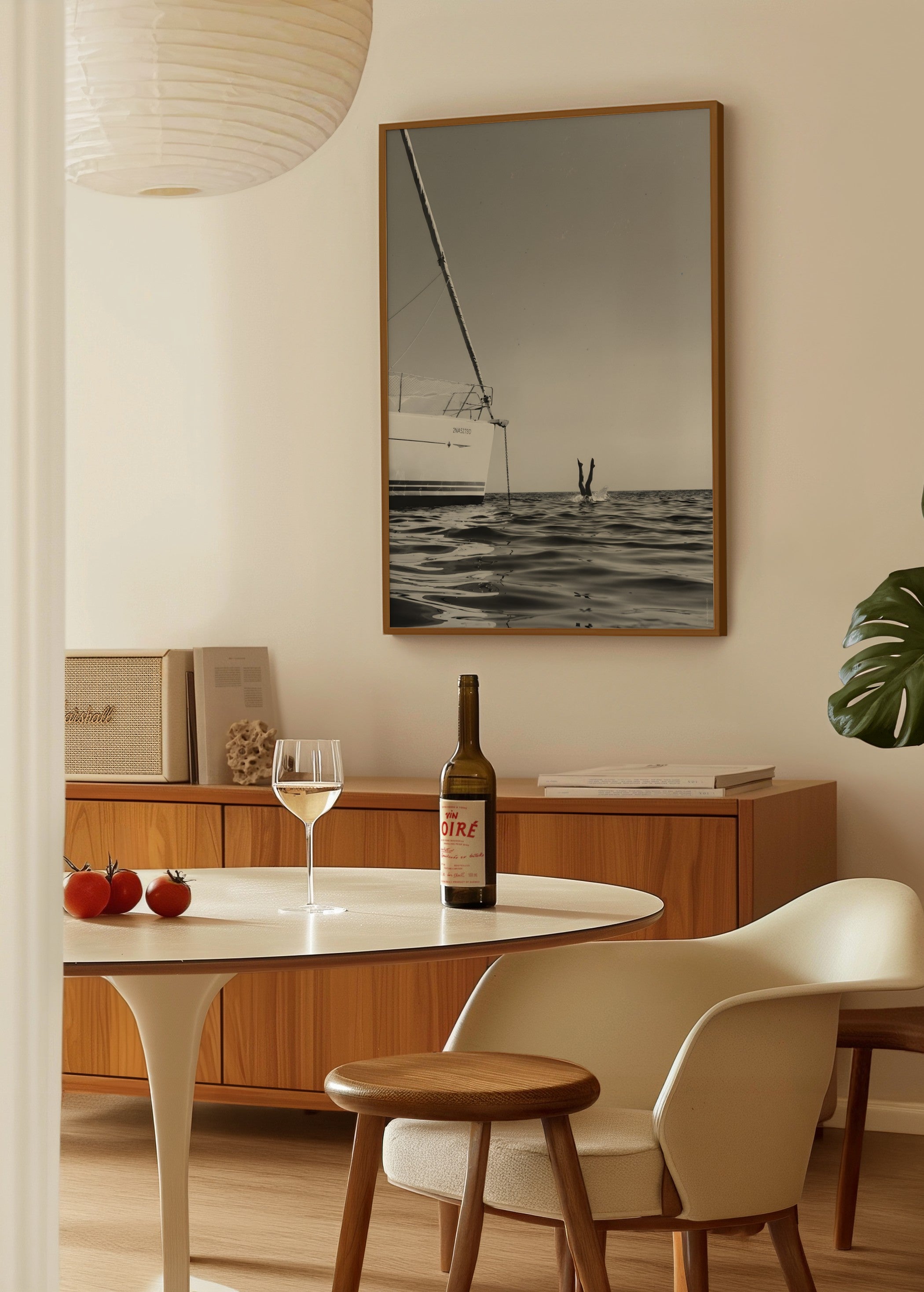 Deniz ve Gökyüzü Huzuru poster baskı mockup 2