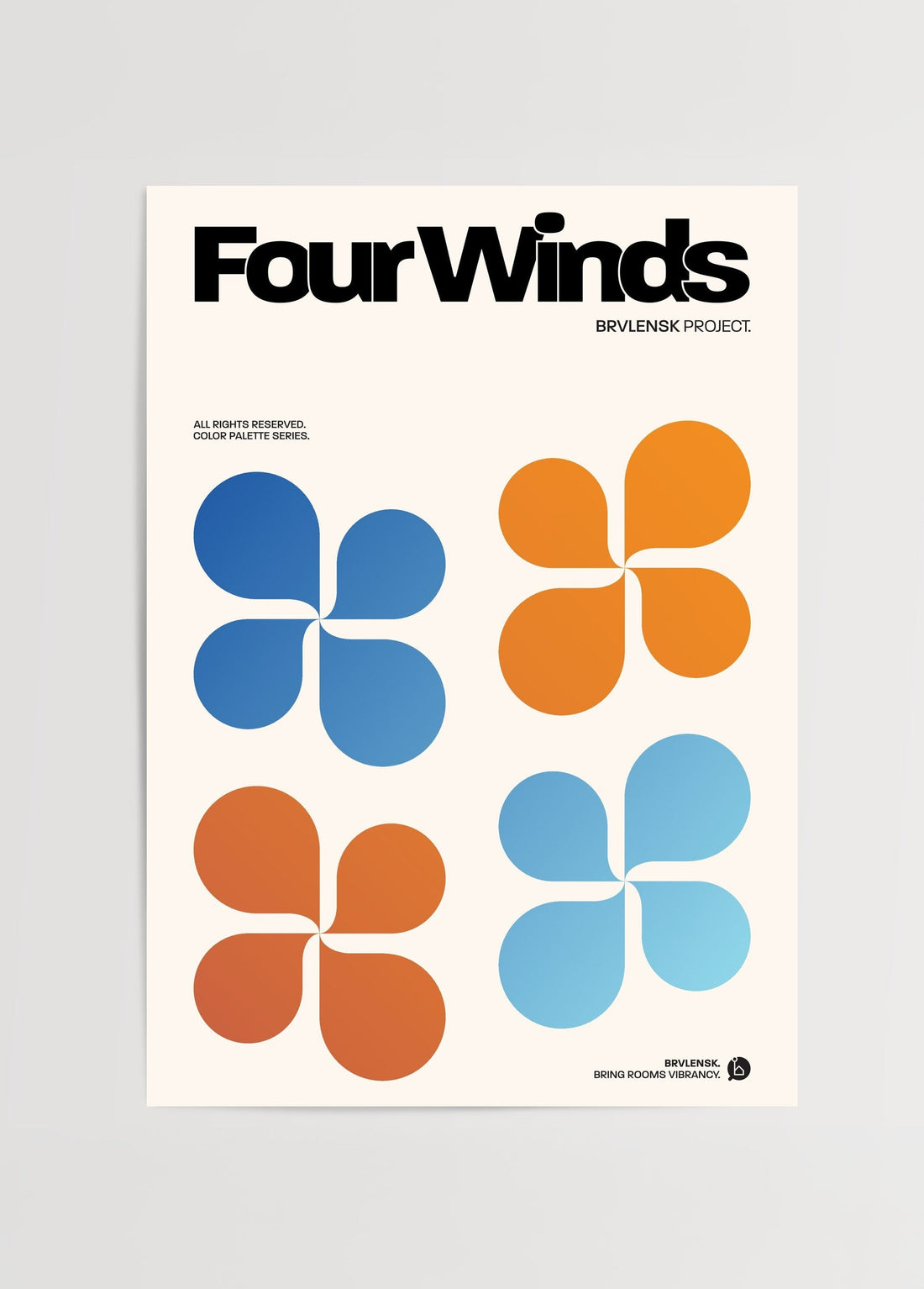 BRVLENSK Four Winds Poster poster baskı mockup 1