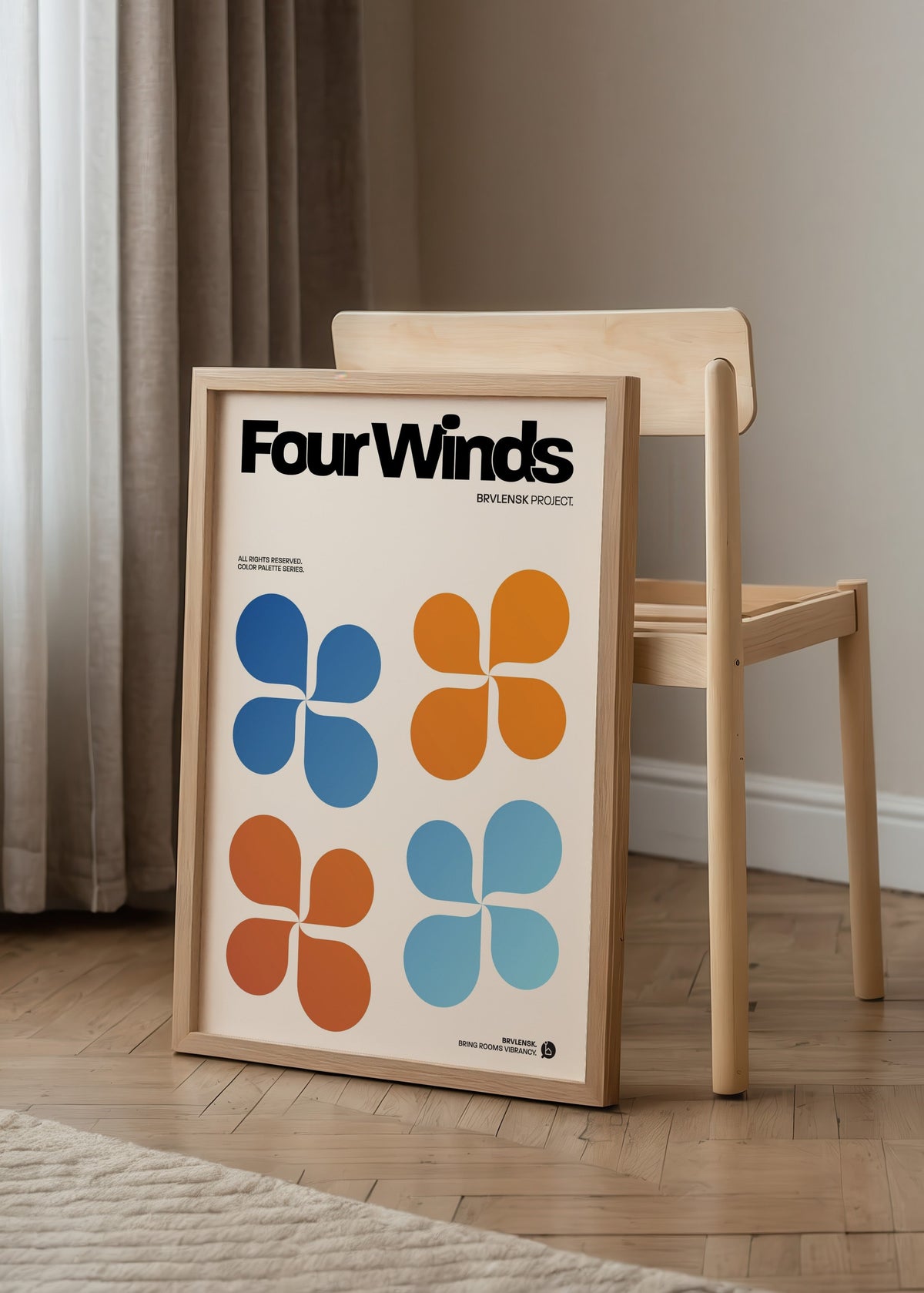 BRVLENSK Four Winds Poster poster baskı mockup 4