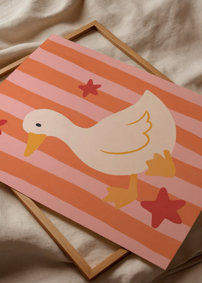 bumi club duck ördek illüstrasyon çocuk odası poster baskı
