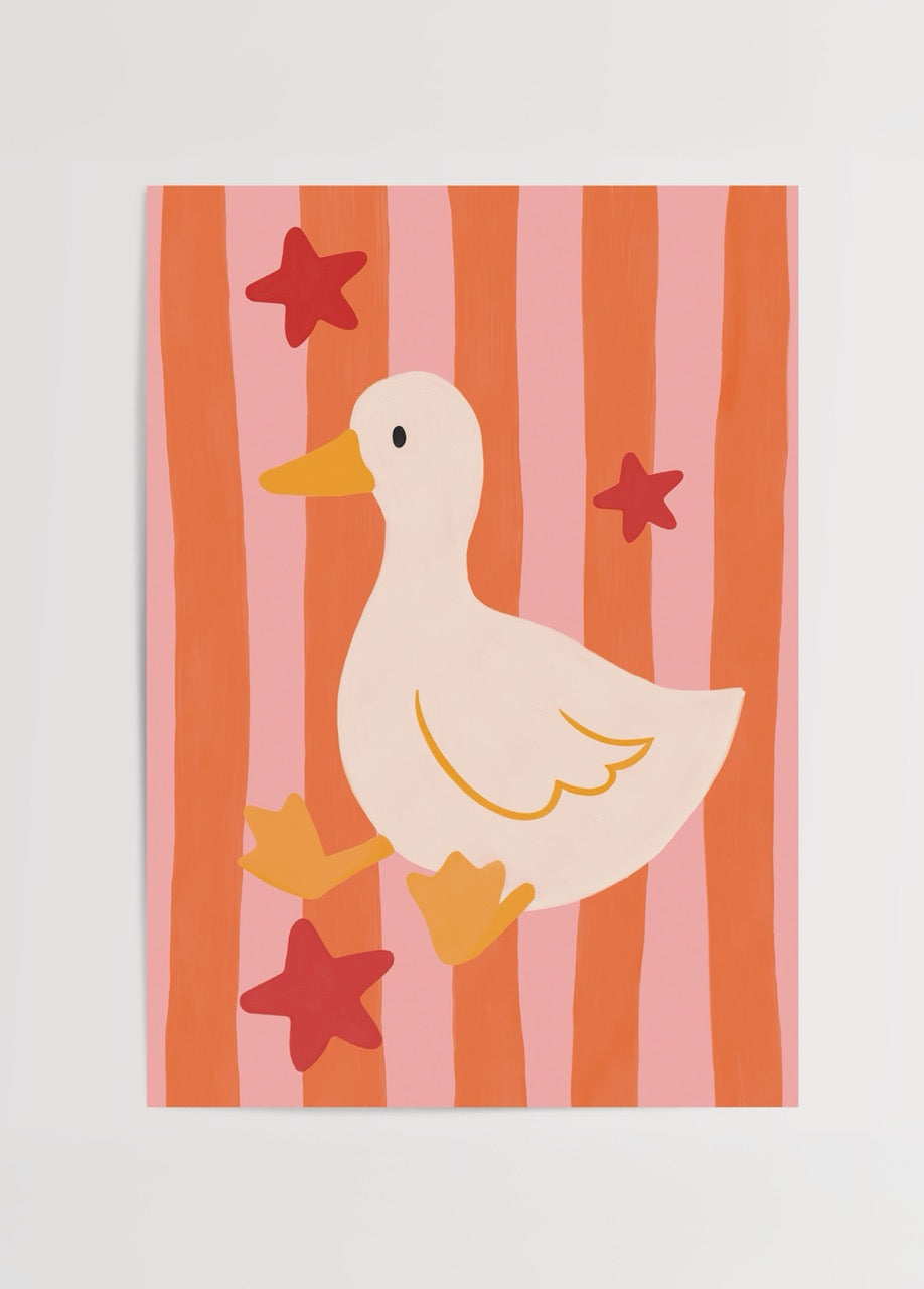 bumi club duck ördek illüstrasyon çocuk odası poster baskı