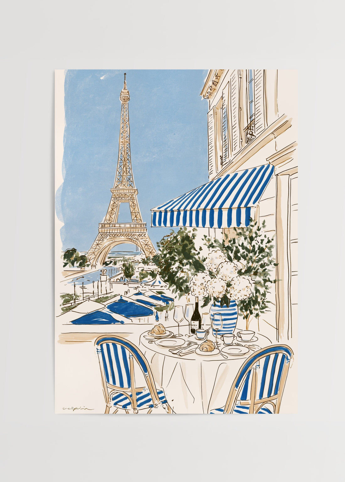 Ece Piri Paris Café Poster poster baskı mockup 1