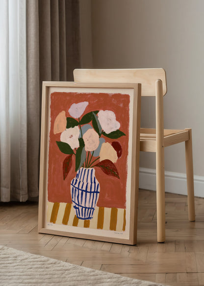 Egon Schiele Çiçekler Poster poster baskı mockup 4