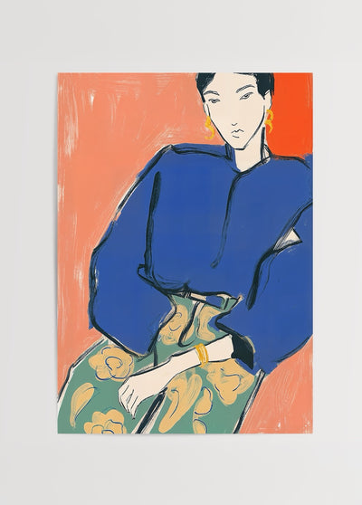 Golden Silence Poster Baskı Floral Pants Koleksiyonu