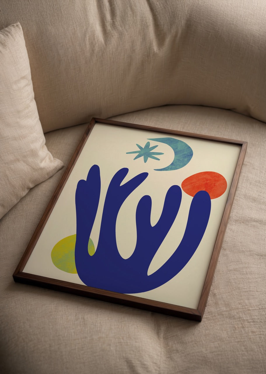 Formes de Matisse posteri – Yağmur Solakoğlu’nun Matisse esintili soyut sanat eseri