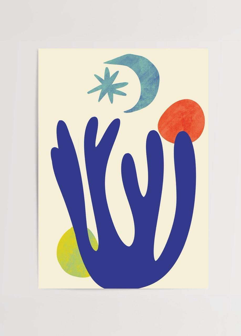Formes de Matisse posteri – Yağmur Solakoğlu’nun Matisse esintili soyut sanat eseri