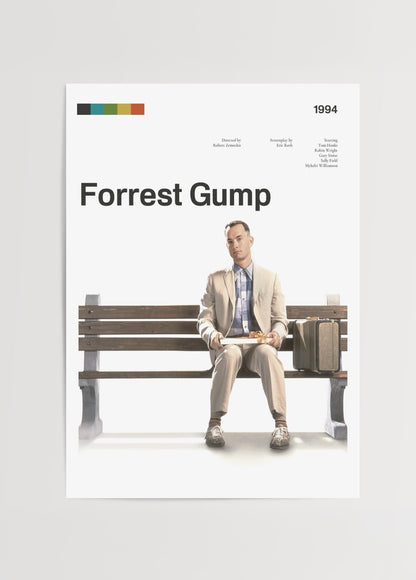 Forrest Gump film afişi, minimalist tasarımlı modern poster baskı