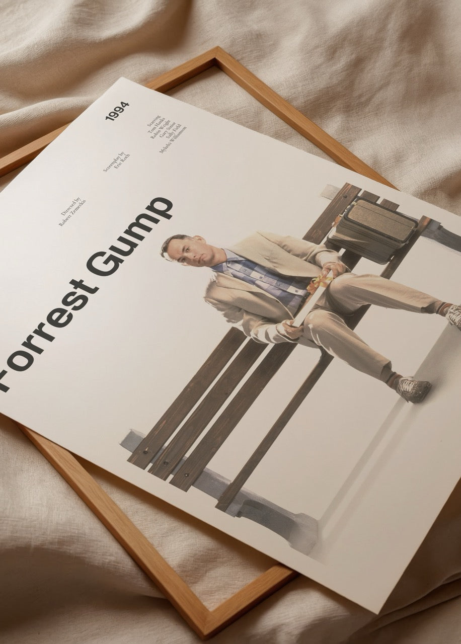Forrest Gump film afişi, minimalist tasarımlı modern poster baskı